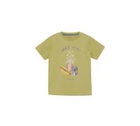 Rundhalsshirt MINYMO "Rundhalsshirt MIT-shirt SS", Jungen, Gr. 128, gelb (southern moss), Obermaterial: 95% Baumwolle CO. 5% Elasthan EL., Shirts Rundhalsshirt (11721307-128) southern moss