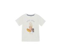 Rundhalsshirt MINYMO "Rundhalsshirt MIT-shirt SS", Jungen, Gr. 98, beige (marshmallow weiß), Obermaterial: 95% Baumwolle CO. 5% Elasthan EL., Shirts Rundhalsshirt (59393713-98) marshmallow weiß