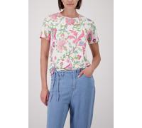 monari - T-Shirt mit Blumenmuster champagne beige gemustert - Gr. - 42