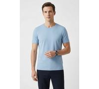 OLYMP Casual Regular Fit T-Shirt Rundhals bleu, Einfarbig