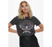 Only Top ONLLUCY Kurzarm mit Print "Lover" Schwarz L