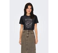 ONLY Damen Onllucy Life Reg S/S Top JRS Noos, Black, Small