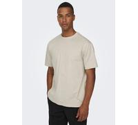 T-Shirt mit Rundhalsausschnitt Modell 'ONSFRED' XXL men Beige
