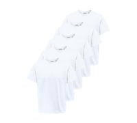 Rundhalsshirt ONLY & SONS "ONSJEFF REG SS TEE 5-PACK OTL", Herren, Gr. L, hellweiß pack:5 x hellweiß, Jersey, Obermaterial: 60% Baumwolle, 40% Polyester, unifarben, regular fit normal, Rundhals, Shirt