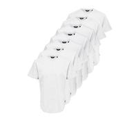 Rundhalsshirt ONLY & SONS "ONSMATT LONGY SS TEE 7-PACK", Herren, Gr. XXL, weiß (weiß pack:7weiß), Shirts Rundhalsshirt, Baumwolle, relaxed fit, lang geschnitten (83787669-XXL) weiß pack:7weiß