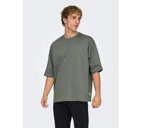 Oversized T-Shirt mit Rundhalsausschnitt Modell 'MILLENIUM' M men Dunkelgrau