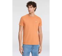 Rundhalsshirt PEPE JEANS, Damen, Gr. S, orange (sundown orange 166), Jersey, Obermaterial: 95% Baumwolle, 5% Elasthan, unifarben, Basic, slim fit, Rundhals, Shirts Rundhalsshirt (21686061-S)