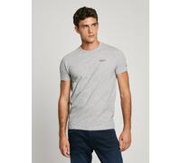 Rundhalsshirt PEPE JEANS, Damen, Gr. XL, grau (grau marl), Jersey, Obermaterial: 95% Baumwolle, 5% Elasthan, unifarben, Basic, slim fit, Rundhals, Shirts Rundhalsshirt (93492837-XL) grau marl