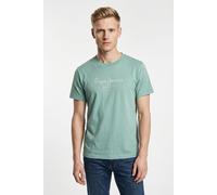 Rundhalsshirt PEPE JEANS "EGGO", Herren, Gr. XXL, woods grün, Jersey, Obermaterial: 100% Baumwolle, bedruckt, normal normal, Rundhals, Shirts Rundhalsshirt (81176764-XXL) woods grün