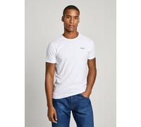 Pepe Jeans T-Shirt ORIGINAL BASIC 3 Herren Slim Fit Baumwoll-Mix Weiß M