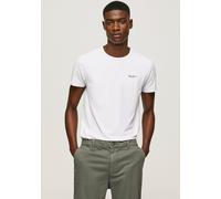 Rundhalsshirt PEPE JEANS, Herren, Gr. XXL, weiß, Jersey, Obermaterial: 95% Baumwolle, 5% Elasthan, unifarben, Basic, slim fit, Rundhals, Shirts Rundhalsshirt (18603347-XXL) weiß