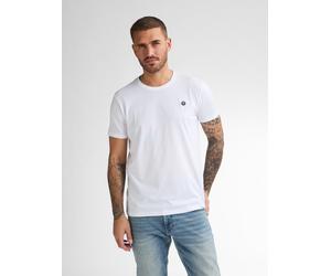 Rundhalsshirt PETROL INDUSTRIES, Herren, Gr. XXL, weiß (hellweiß), Jersey, Obermaterial: 100% Baumwolle, unifarben, regular fit taillenbedeckt, Rundhals, gerader Abschluss, Shirts Rundhalsshirt, mit L