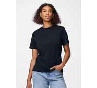 Rundhalsshirt PIECES "PCRIA SS SOLID TEE NOOS BC", Damen, Gr. XS, sky captain, Single Jersey, Obermaterial: 100% Baumwolle, unifarben, regular fit normal, Rundhals, Shirts Rundhalsshirt (32905703-XS)