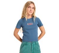 Rundhalsshirt QUIKSILVER "Mercury Fitted", Damen, Gr. S, blau (orion blau), Obermaterial: 58% Baumwolle, 39% Polyester, 3% Elasthan., Shirts Rundhalsshirt (73541910-S) orion blau