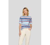 Rundhalsshirt RABE, Damen, Gr. 40, orange (mandarine), Jersey, Obermaterial: 92% Baumwolle, 8% Elasthan, bedruckt, tailliert hüftbedeckend, Rundhals, Shirts Rundhalsshirt, mit grafischem Muster (59854