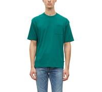 Rundhalsshirt S.OLIVER, Herren, Gr. XXL, grün, Jersey, Obermaterial: 100% Baumwolle, unifarben, normal hüftbedeckend, Rundhals, abgesteppte Kante, Shirts Rundhalsshirt, mit Brusttasche / Baumwolle / U