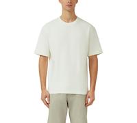 Rundhalsshirt S.OLIVER, Herren, Gr. XXL, weiß, Web, Obermaterial: 100% Baumwolle, unifarben, lässig geschnitten hüftbedeckend, Rundhals, Shirts Rundhalsshirt, Sommershirt, unifarben (72219454-XXL) wei