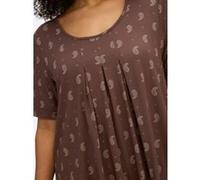 Rundhalsshirt schoko-sesam-bedruckt 44/46