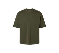 Rundhalsshirt SELECTED HOMME "SLHZLOOSE-BOB SS O-NECK TEE", Herren, Gr. L, forest night, Jersey, Obermaterial: 100% Baumwolle, unifarben, loose fit, Rundhals, Shirts Rundhalsshirt (49554769-L) forest