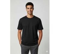 Rundhalsshirt SELECTED HOMME "SLHZLOOSE-BOB SS O-NECK TEE", Herren, Gr. M, schwarz, Jersey, Obermaterial: 100% Baumwolle, unifarben, loose fit, Rundhals, Shirts Rundhalsshirt (55642552-M) schwarz