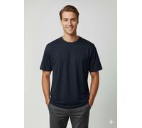 Rundhalsshirt SELECTED HOMME "SLHZLOOSE-BOB SS O-NECK TEE", Herren, Gr. XXL, blau (schwarz sapphire), Jersey, Obermaterial: 100% Baumwolle, unifarben, loose fit, Rundhals, Shirts Rundhalsshirt (850929