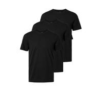 Rundhalsshirt SELECTED "SLHCORMAC SS O-NECK TEE 3-PACK NOOS", Herren, Gr. L, schwarz, Jersey, Obermaterial: 100% Baumwolle, unifarben, regular fit normal, Rundhals, Shirts Rundhalsshirt, Baumwolle, no