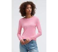 Rundhalsshirt SENSES.THE LABEL, Damen, Gr. 3XL, rose pink, Single Jersey, Material: 50% Polyester, 50% Viskose, unifarben, slim fit normal, Rundhals, eingesetzt gerader Abschluss, Shirts Rundhalsshirt
