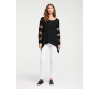 Rundhalsshirt "Shirt", Damen, Gr. 38, schwarz, 95% Viskose, 5% Elasthan, RICK CARDONA BY HEINE, unifarben, Rundhals, Shirts Rundhalsshirt (42140043-38) schwarz