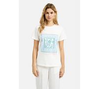 Rundhalsshirt SMITH & SOUL, Damen, Gr. L, blau (true blau), Material: 100% Baumwolle, bedruckt, regular fit normal, eingesetzt gerader Abschluss, Shirts Rundhalsshirt, aus Baumwolle (22905860-L) true