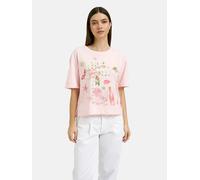 Rundhalsshirt SMITH & SOUL, Damen, Gr. M, rosa (rose powder), Single Jersey, Material: 100% Baumwolle, bedruckt, gerade kurz, Rundhals, angeschnitten gerader Abschluss, Shirts Rundhalsshirt, mit übers