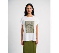 Rundhalsshirt SMITH & SOUL, Damen, Gr. XS, weiß, Single Jersey, Material: 47% Baumwolle, 47% Modal, 6% Elasthan, bedruckt, oversize normal, Rundhals, angeschnitten, Shirts Rundhalsshirt, mit überschni