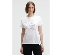 Rundhalsshirt SOCCX, Damen, Gr. 3XL, weiß, Material: 100% Baumwolle, bedruckt, loose fit normal, angeschnitten gerader Abschluss, Shirts Rundhalsshirt, mit Bindeband am Saum (11071949-XXXL) weiß