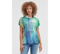 Rundhalsshirt SOCCX, Damen, Gr. M, milky grün, Single Jersey, Material: Grundmaterial: 100% Polyester, Ausbrenner: 100% Viskose, bedruckt, regular fit normal, Rundhals, angeschnitten, Shirts Rundhalss