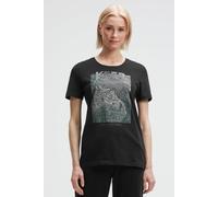 Rundhalsshirt SOCCX, Damen, Gr. M, schwarz, Single Jersey, Material: 100% Baumwolle, Glitzermuster, bedruckt, slim fit normal, Rundhals, eingesetzt gerader Abschluss, Shirts Rundhalsshirt, aus Baumwol