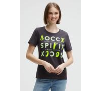 SOCCX Damen T-Shirt mit Rundhalsausschnitt und Artwork
