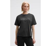 Rundhalsshirt SOCCX, Damen, Gr. XXL, schwarz, Material: 70% Modal, 30% Polyester, bedruckt, regular fit normal, Fledermausärmel, Shirts Rundhalsshirt, mit Fledermausärmeln (36736734-XXL) schwarz