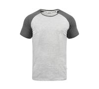 Rundhalsshirt SOLID "Rundhalsshirt SDBastian", Herren, Gr. XL, grau (lig grau m), Obermaterial: 60% Baumwolle CO. 40% Polyester PES., Shirts Rundhalsshirt (68636210-XL) lig grau m