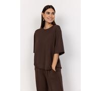 Rundhalsshirt SOYACONCEPT "SC-BANU 231", Damen, Gr. M, braun (hot fudge), Single Jersey, Obermaterial: 48% Modal, 48% Polyester, 4% Elasthan, unifarben, hüftlang, Rundhals, Shirts Rundhalsshirt, aus V