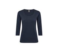 Rundhalsshirt SOYACONCEPT "SC-PYLLE 175", Damen, Gr. S, navy, Single Jersey, Obermaterial: 58% Baumwolle, 36% Polyester, 6% Elasthan, unifarben, figurumspielend normal, Rundhals, Shirts Rundhalsshirt