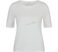 Rundhalsshirt SPORTALM KITZBÜHEL, Damen, Gr. 44, weiß, Single Jersey, Obermaterial: 95% Baumwolle, 5% Elasthan, clean, unifarben, gerade normal, Rundhals, abgesteppte Kante, Shirts Rundhalsshirt, mit