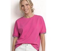 Rundhalsshirt STREET ONE, Damen, Gr. 34, magenta dream, Stoff, 48% Modal, 41% Polyester, 11% Elasthan, unifarben, normal normal, Rundhals, abgesteppt, Shirts Rundhalsshirt, aus elastischem Materialmix
