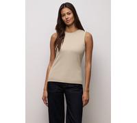 Street One Frauen Basic Top mit Rippstruktur in Beige, Gr: 42
