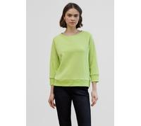 Rundhalsshirt STREET ONE STUDIO, Damen, Gr. 42, flare grün, Stoff, 46% Modal, 46% Polyester, 8% Elasthan, unifarben, comfort fit normal, Rundhals, Bündchen, Shirts Rundhalsshirt, mit 3/4 Ärmeln (59730
