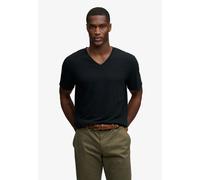 Superdry Classic Cotton Linen Vee Kurzarm-t-shirt Mit V-ausschnitt