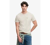 Rundhalsshirt SUPERDRY "CLASSIC ESSENTIAL POCKET TEE", Herren, Gr. XL, rainy day grau, Single Jersey, Obermaterial: 100% Baumwolle, unifarben, relaxed fit normal, Rundhals, Shirts Rundhalsshirt, mit s