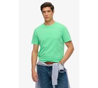 Rundhalsshirt SUPERDRY "CLASSIC ESSENTIAL TEE", Herren, Gr. 3XL, washed dry fluro lime, Single Jersey, Obermaterial: 100% Baumwolle, unifarben, relaxed fit normal, Rundhals, Shirts Rundhalsshirt (8415