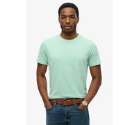Rundhalsshirt SUPERDRY "CLASSIC ESSENTIAL TEE", Herren, Gr. S, silber (spearmint light grün), Single Jersey, Obermaterial: 100% Baumwolle, unifarben, relaxed fit normal, Rundhals, Shirts Rundhalsshirt