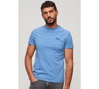 Rundhalsshirt SUPERDRY "Organic Cotton Essential Logo T-Shirt", Herren, Gr. XXXL, blau (fresh blau), Single Jersey, Obermaterial: 100% Baumwolle, unifarben, casual, slim fit, Rundhals, Kurzarm, Shirts