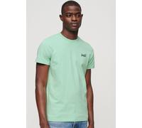Rundhalsshirt SUPERDRY "ESSENTIAL LOGO EMB TEE", Damen, Gr. L, grün (spearmint), Single Jersey, Obermaterial: 100% Baumwolle, unifarben, slim fit hüftlang, Rundhals, Shirts Rundhalsshirt (98898268-L)