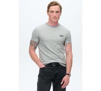 Superdry T-Shirt Essential Logo Embroidered, Kurzarm, M, Light Grey Grindle Feeder